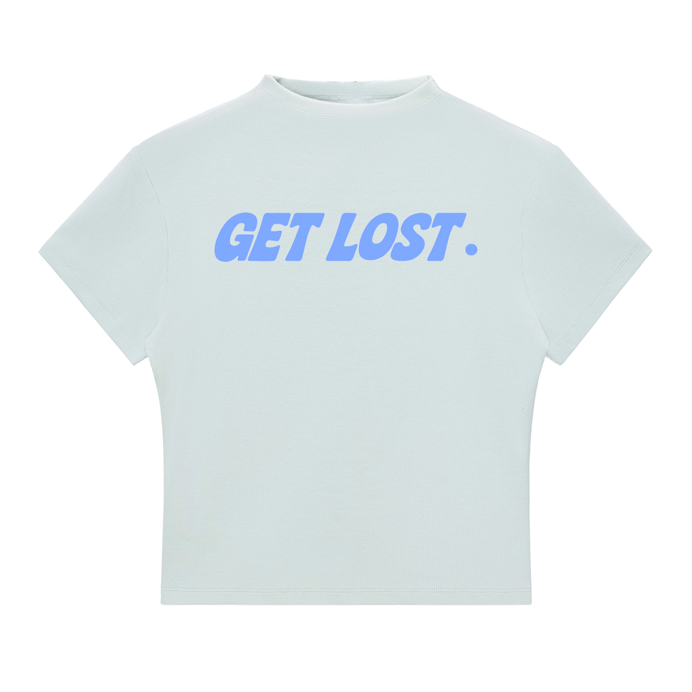 Essential GET LOST  Sig Slim Fit Mock Neck Tee