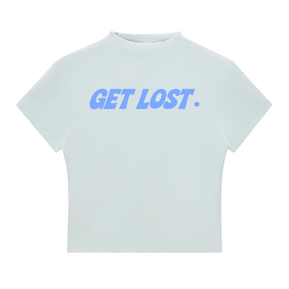 Essential GET LOST  Sig Slim Fit Mock Neck Tee