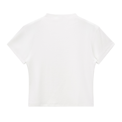 Essential GET LOST  Sig Slim Fit Mock Neck Tee