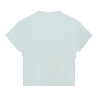 Essential GET LOST  Sig Slim Fit Mock Neck Tee
