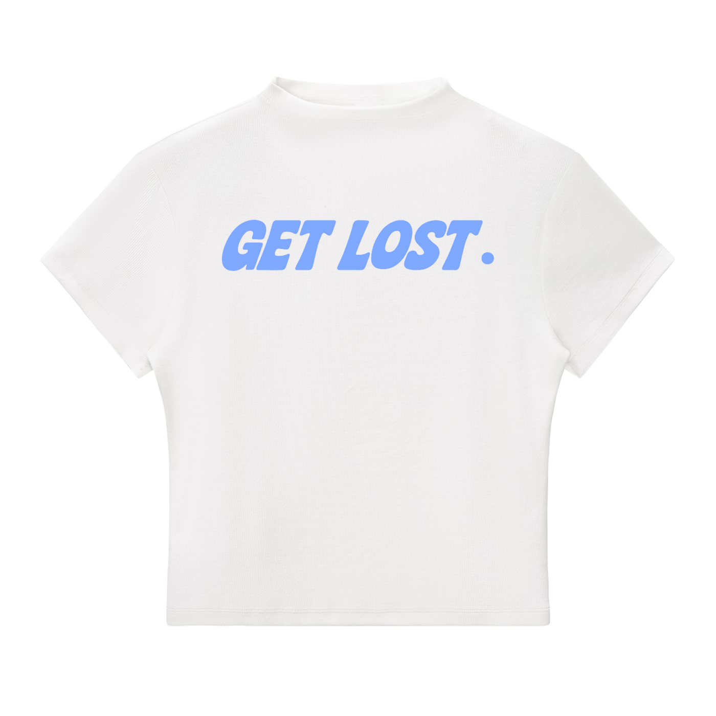 Essential GET LOST  Sig Slim Fit Mock Neck Tee